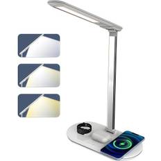 Bomclap bordlampe / trådløs opladning LED skrivebordslampe, justerbar dæmpning, drejelig, perfekt læse- og arbejdslys