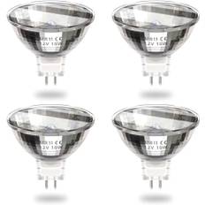 Bonlux Halogen 12V 10W Birne, MR11 GU4 Halogen Leuchtmittel, Dimmbare G4 Halogenlampen, 10W Halogen- stiftsockellampen, Mini-spotlight Halogen Birne, 35mm Durchmesser, Warmweiß 2800K, 4 Stück