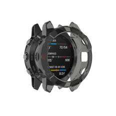 Garmin Fenix 6/ 6 Pro Transparent Skal till Smartklocka i TPU - Svart