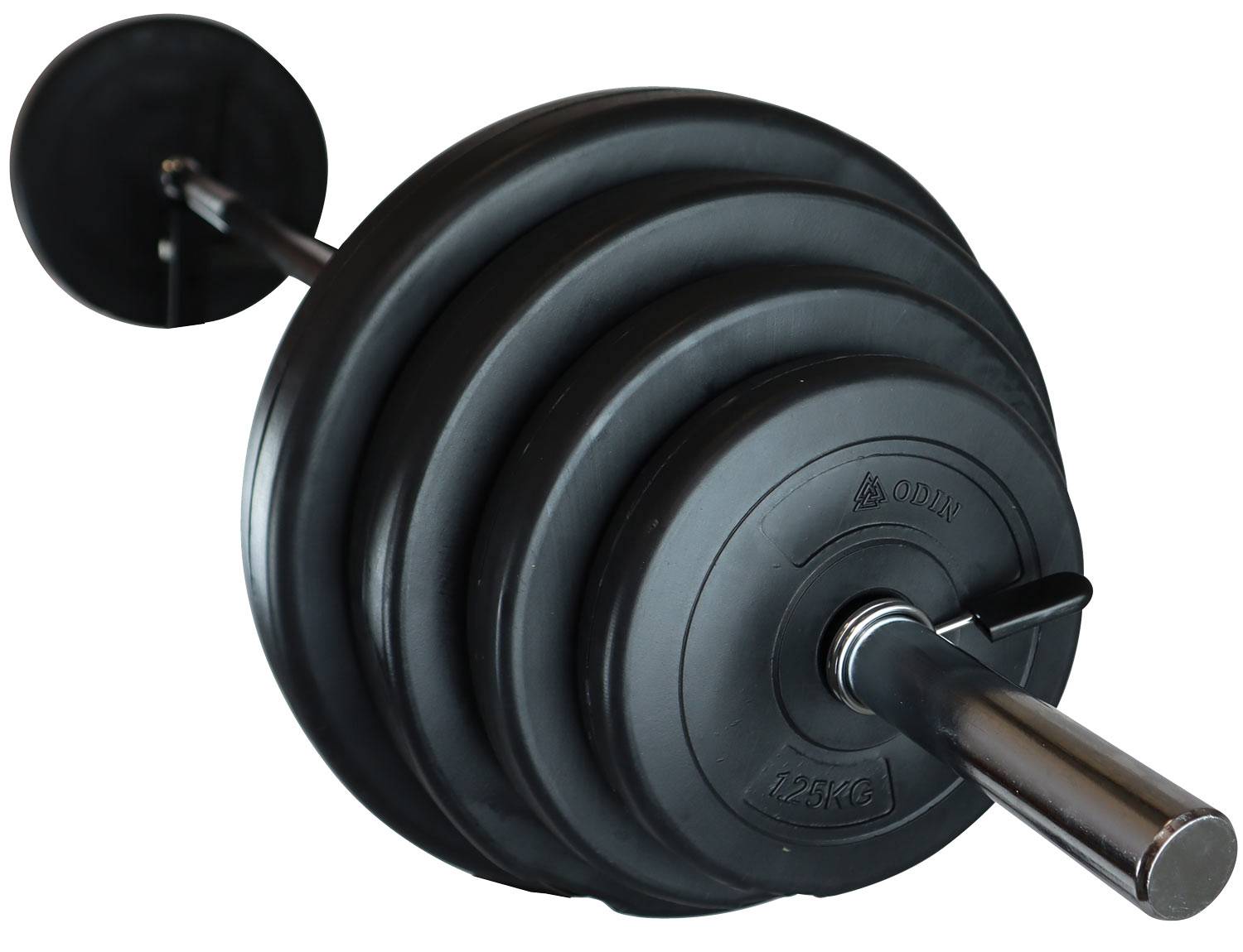 Odin Vægtstang 120 cm, 30mm inkl Vægtskiver (45,5kg).