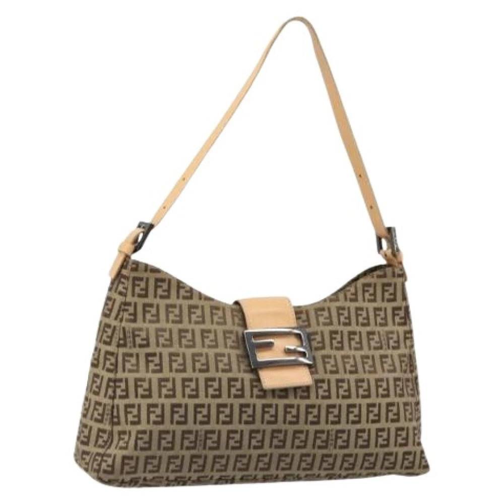 Fendi Vintage Pre-owned Vintage Zucchino Skuldertaske - Vintage - Dame - Brun - ONE SIZE - Uld