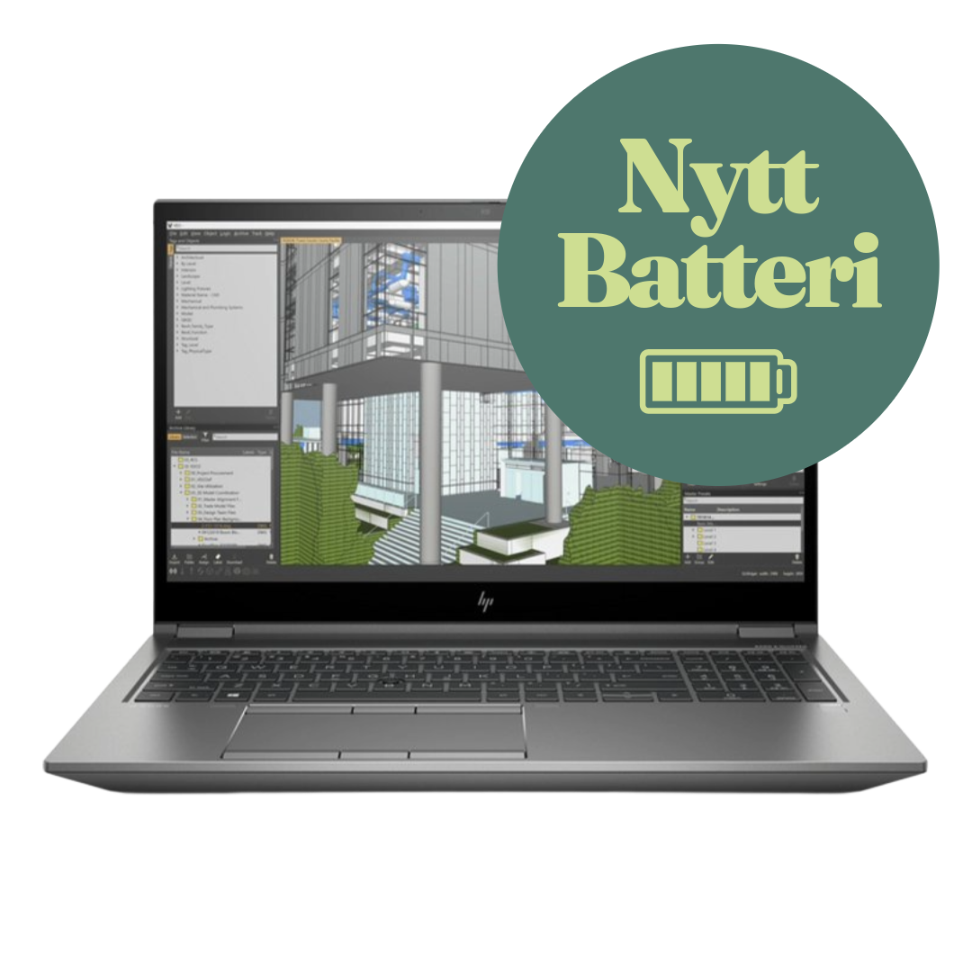 HP ZBook Fury 15 G7 (NVIDIA Quadro T1000) - Intel Core i7-10850H / 16GB / 512GB / Svenskt