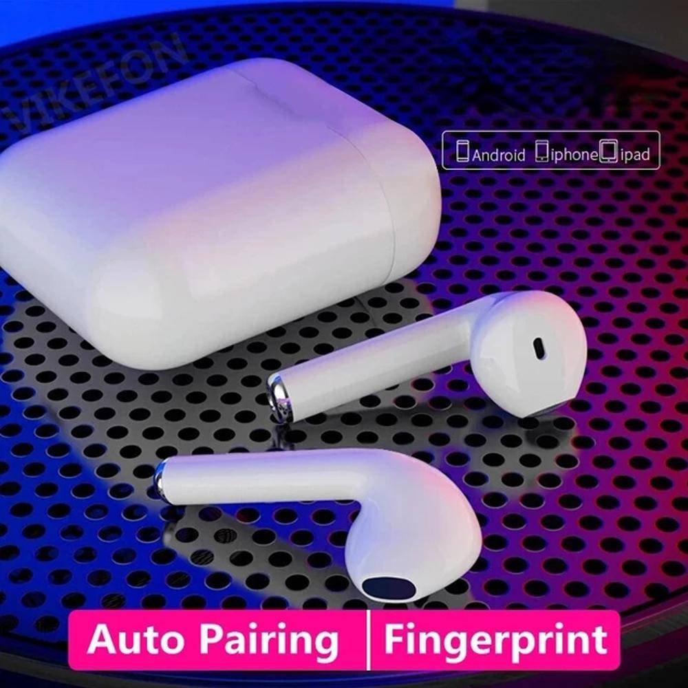 TWS Stereo Wireless 5.0 Bluetooth Earphone In-Ear Mini Earbuds Gaming Sport Headset Med Laddningsbox Mic För IOS Android Smartphones svart