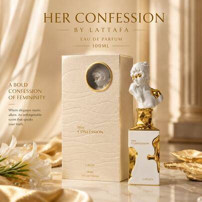 Lattafa Her Confession Eau De Parfum 100ML lyxig feminin långvarig elegant parfym för kvinnor