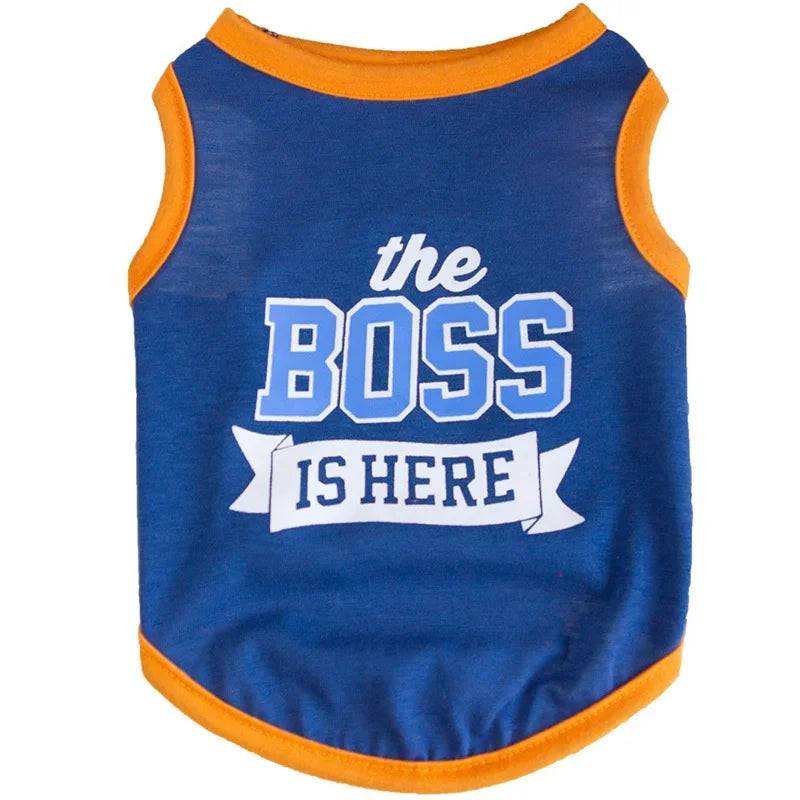 Summer Cotton Vest for Cats & Small Dogs - Blue Boss / M-suit 2.5-4kg / SP (M-suit 2.5-4kg)