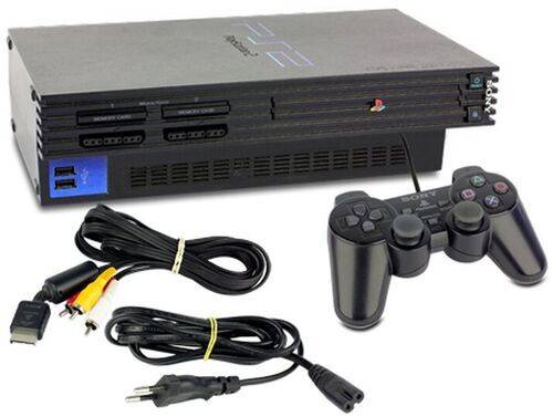 Sony PlayStation 2 Fat (PS2 Fat) | inkl. Spel | svart | 1 Controller | Gran Turismo 4
