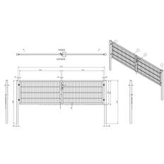 Jima 2D Panelhegns Dobbeltlåger – Galvaniseret – 82cm