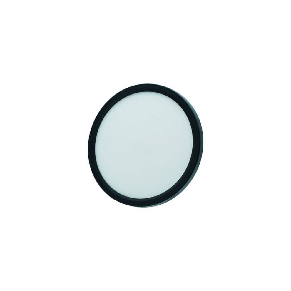 Moderne sort rund loftslampe Ø23 cm til entré, stue, afbryder, variabel farve, LED 18W, DENVER Idealed