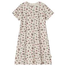 Buddy & Hope Sofia GOTS Mønstret Natkjole Wild Strawberry 86/92 cm  Hvid  86/92 cm  Unisex