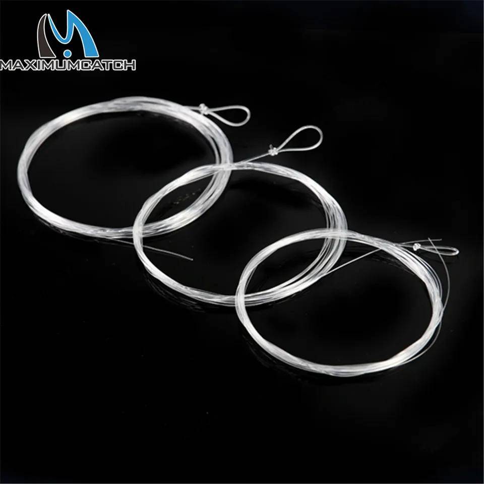 MAXIMUMCATCH 6pc 7.5ft-15ft Tapered Nylon (0X-7X) Crystal Clear Color Fly Fishing Leader Line