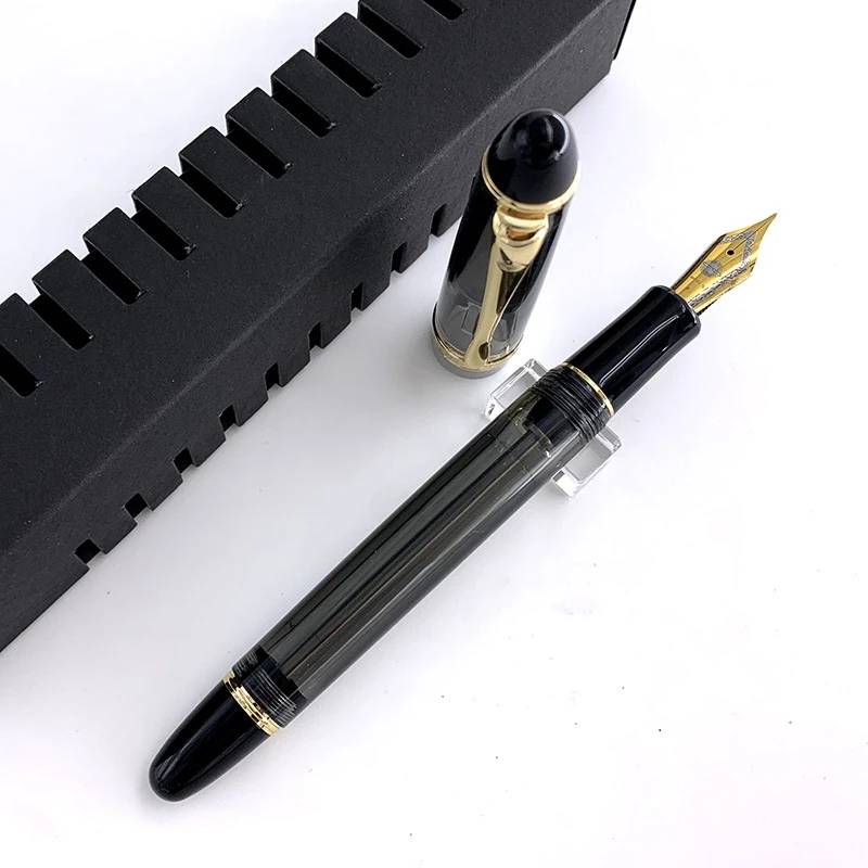 YONGSHENG 699 Translucent Vaccum Fountain Pen Filling EF 0.38mm/F 0.5mm Nib School Office Supplies Stationery Gift For Writing