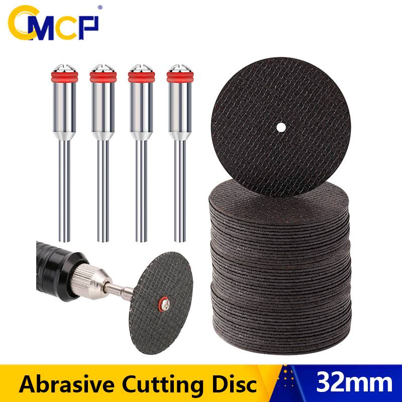 CMCP 26-68pcs Abrasive Cutting Disc 32mm Grinding Wheels With Mandrels For Dremel Rotary Tool Accesories Metal Cutting Saw Blade