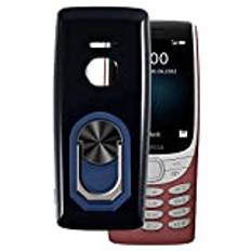 för Nokia 8210 4G ultratunt telefonfodral + ringhållare stativfäste, gelpudding mjukt silikon telefonfodral för Nokia 8210 4G 2,8 tum (BlueRing-B)