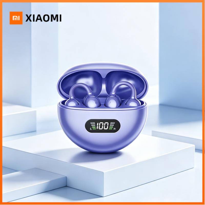 Xiaomi New Q71 TWS Bone Conduction Earphones Bluetooth 5.3 Earbuds Clip on Ear Comfortable Sport Digital Display Headsets