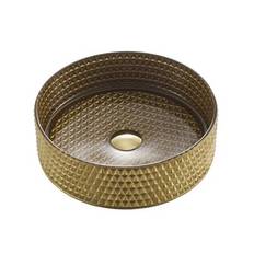 Cassøe Morello fritstående glasvask Ø360mm i glas/messing