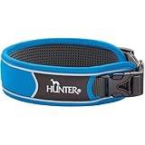 HUNTER DIVO hundhalsband nylon, S, ljusblå/grå