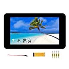 7inch Touchscreen Display for Raspberry Pi 4B/3B+/3A+/3B/2B/B+/A+, DSI Interface, 800x480 Capacitive TFT Screen, Support Raspberry Pi OS/Ubuntu/Kali/WIN10 IoT and Retropie, up to 5-points Touch