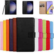 Samsung Galaxy S23/S23Ultra Wallet Case Shell - VÆLG: - black