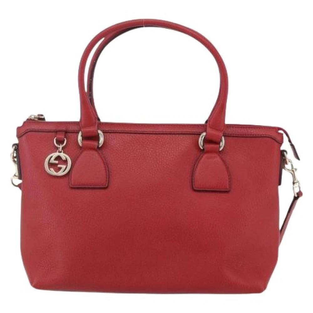 Gucci Vintage Pre-owned Læder Håndtaske - Vintage - Dame - Rød - ONE SIZE - Læder
