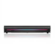 Energy Sistem Gaming Soundbar ESG 2 Sonar (10 W, ljus, USB typ C, Bluetooth, ljudingång, 2.0) svart