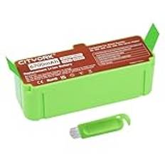 CITYORK 6700 mAh 14,8 V Li-ion batteri för Roomba 800/700/600/500-serien, batteri kompatibel med Roomba 880 870 860 800, 790 780 70, 660 650 630 620 600, 580 570 560 550 530 510 500