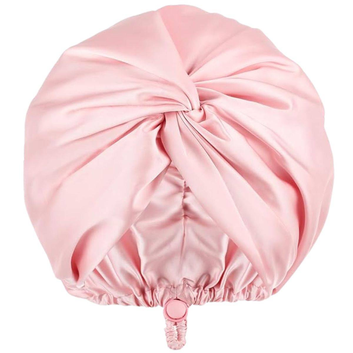 SOHO Silk Satin Turban Bonnet - Lyserød, Dobbeltsidet satin, Unisex, Perfekt til natbrug og beauty-rutiner