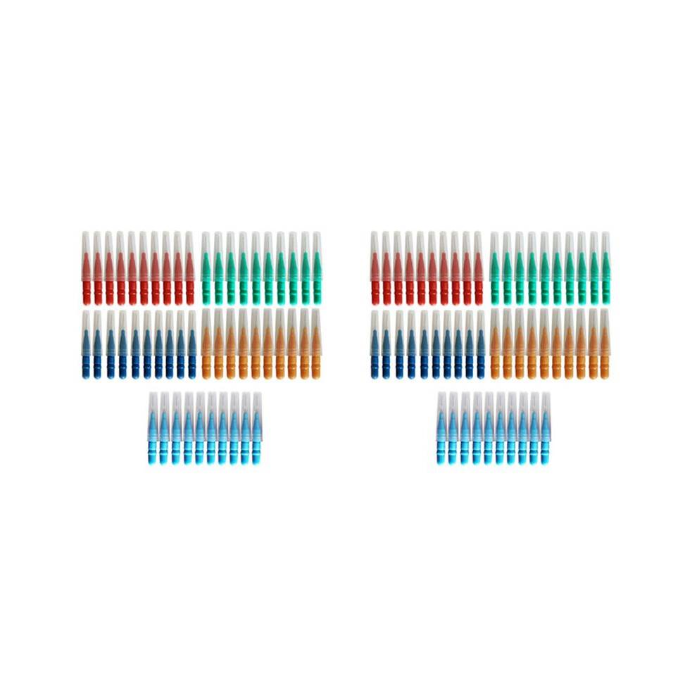 100Pcs Interdental Brush Dental Tooth Flossing Oral Dental Hygiene Flosser Toothpick Cleaners Tooth Cleaning Tool