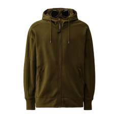 C.P. Company, Sweathshirts & Hoodies, Herre, Grøn, 2XL, Bomuld, Grøn Zip Hoodie med Briller