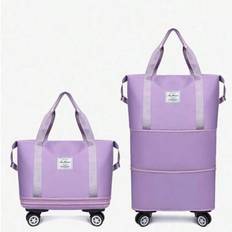 Expandable, Foldable, Waterproof, Detachable, Easy Storage, Increased Capacity, 360-Degree Rotating Duffle Bag, Essential For Winter Travel, Holds Mor - Violet Purple