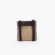 GUCCI GG Canvas Messenger Bag - Brown