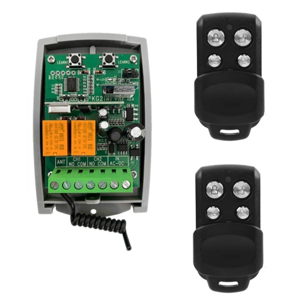 Tuya WIFI Garageport Fjernbetjeningsmodtager 433,92 MHz 2CH Modtager