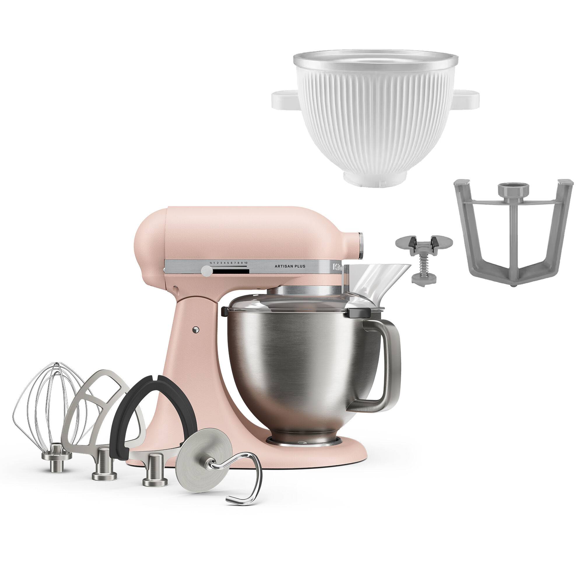 Kitchenaid Artisan Plus köksmaskin med glasstillbehör, feather pink - Feather pink
