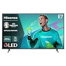 Hisense 75E7NQ 189 cm (75 Zoll) Fernseher, 4K UHD, QLED, HDR10, HDR10+ decoding, HLG, Dolby Vision Atmos, 60Hz Panel, Smooth Motion, Bluetooth, Alexa Built-in, VIDAA Voice, Schwarz [2024]