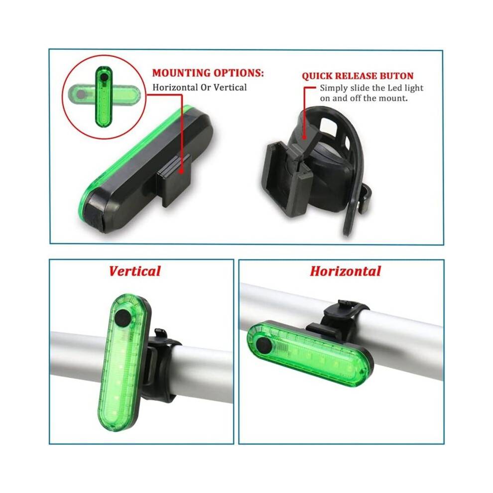 Ultra Bright Bike Tail Light Rear Bike Tail Light Bright LED Warning Rear Light for Mountain Bike Night Cycling Red