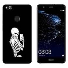 Mobilskal kompatibel med Huawei P10 Lite Skalle Selfie telefonskelett/Tryck även på sidorna/Telefon Hård Snäpp på Anti-halk Anti-repor Stötbeständigt skyddande styvt