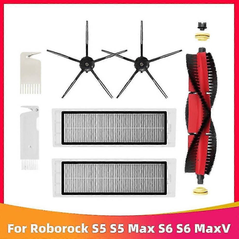 (Set 8) For Xiaomi Roborock S5 S50 S5 Max S6 S6 Maxv S6 Pure E4 E5 Robot Vacuum Cleaner Spare Parts Main Side Brush Hepa Filter Mop Rag