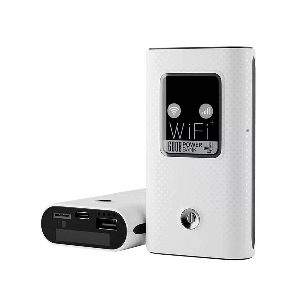 4G LTE-Router Trådlös Wifi Bärbar Modem  Utomhus Hotspot Pocket Mifi 150 Mbps SIM-Kortplats 6000 MAh Powerbank