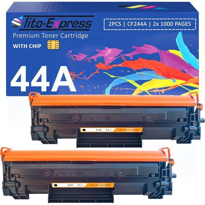 Toner compatible - 44A (CF244A) - Lot de 2 - Noir - 2×1000 pages