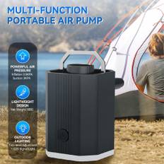 Outdoor Rechargeable Air Pump Wireless Portable Electric Inflator for Swimming Ring Inflatable Sofa svart