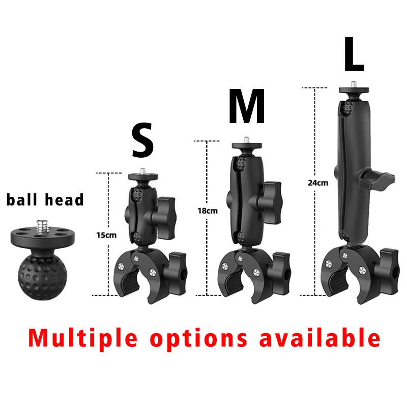 Cycling Motorcycle Clip Quick Release Magic Arm 360° Aluminum Alloy Super Clamp For Camera GoPro Action Camera