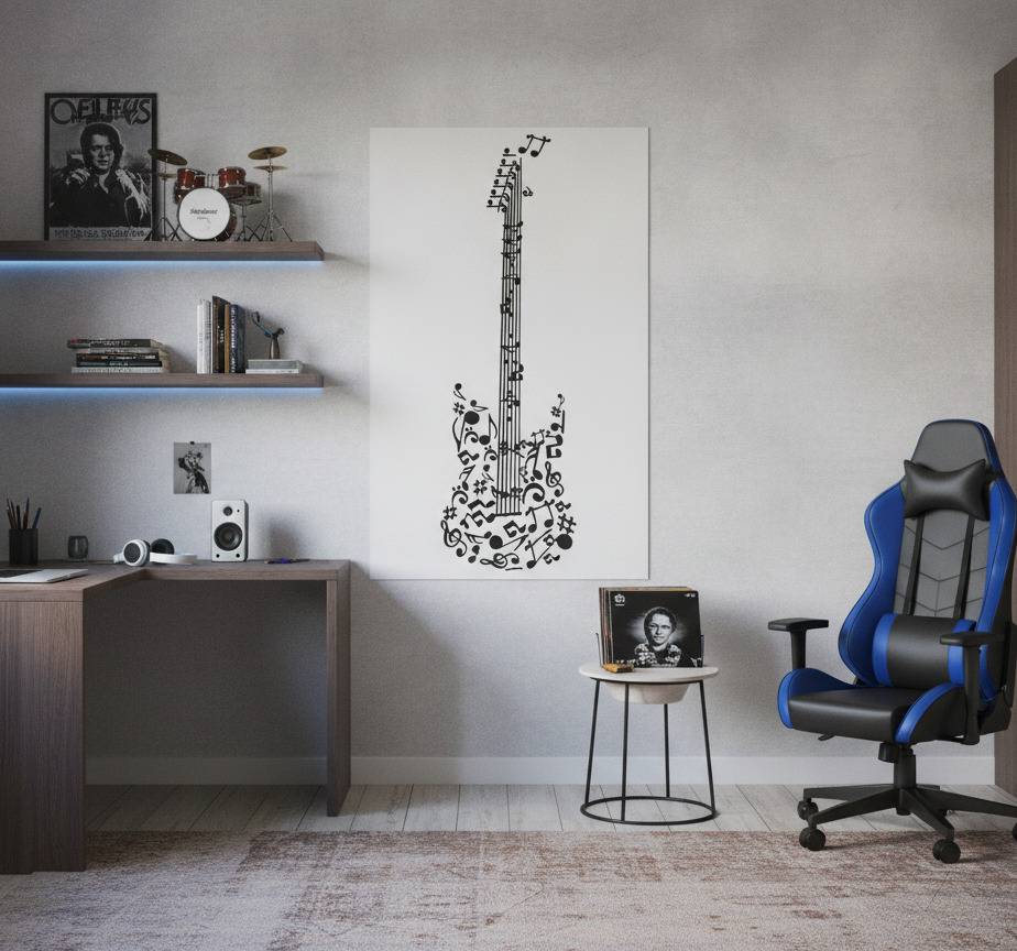 Musik posters dekorativ gitarr noter