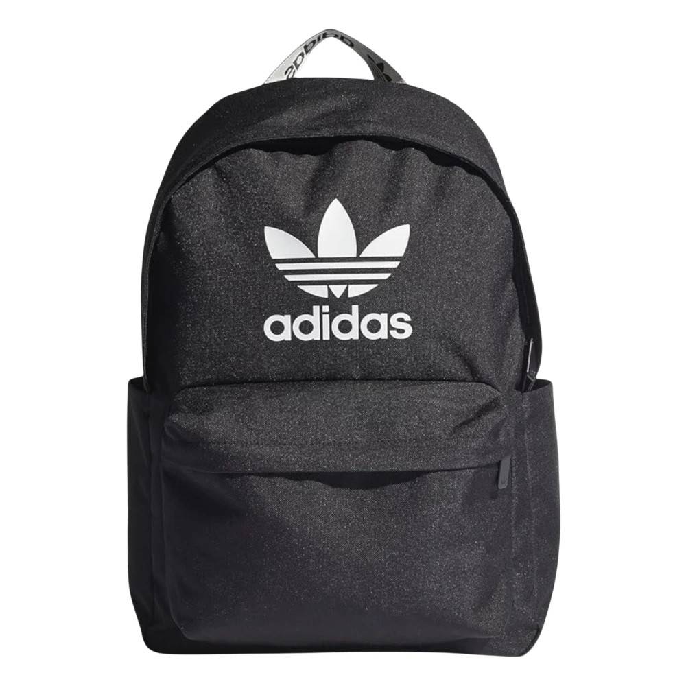 Adidas - Svart Original Ryggsäck med Dragkedjefickor Träning - unisex - ONE Size - Polyester