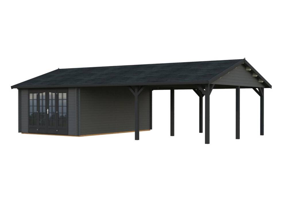 Palmako hytte Irene mørkegrå/antracit 19+33,2 m²