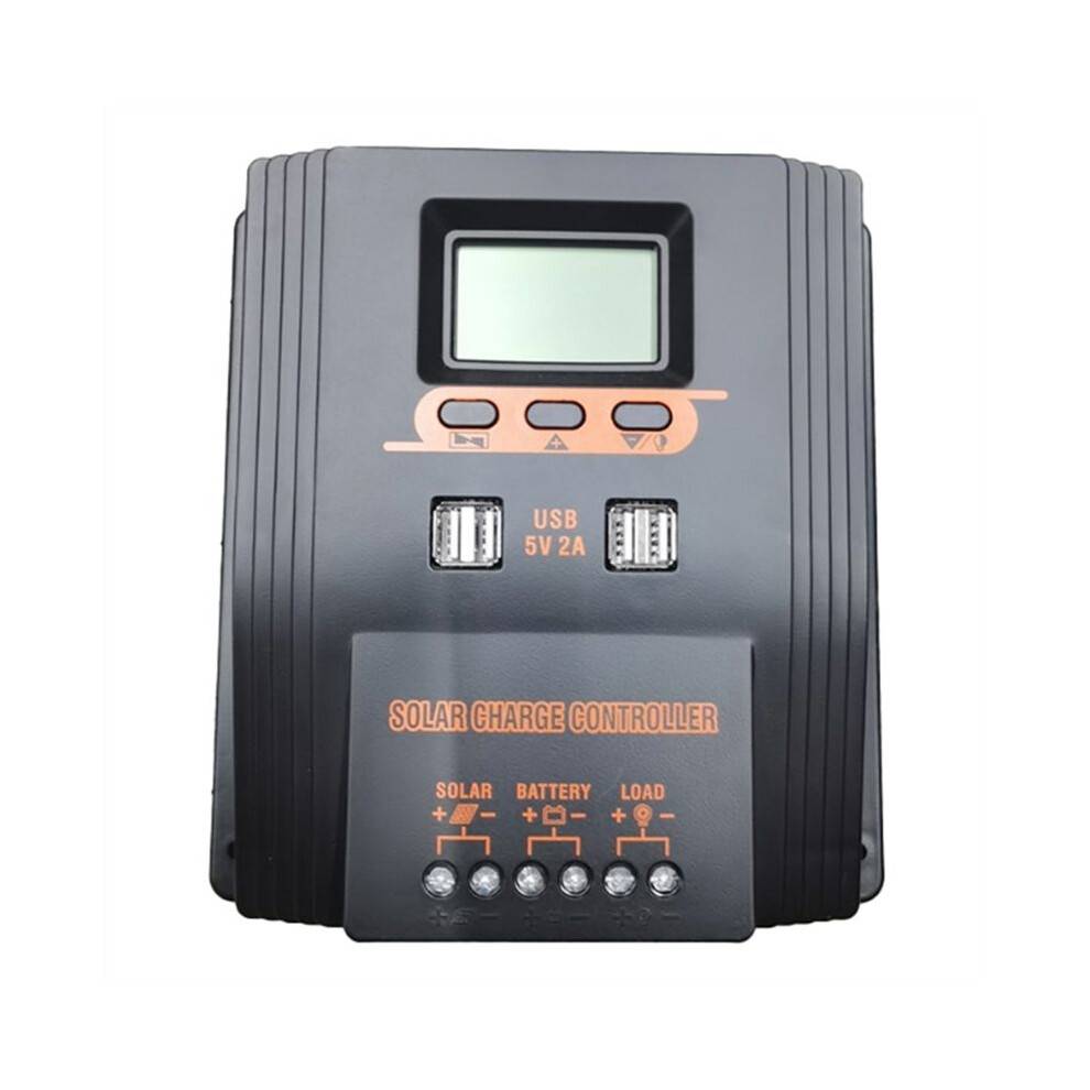 MPPT/PWM Solar Charger Controller 60A Solar Panel Regulator LCD Display Various Load Control Modes