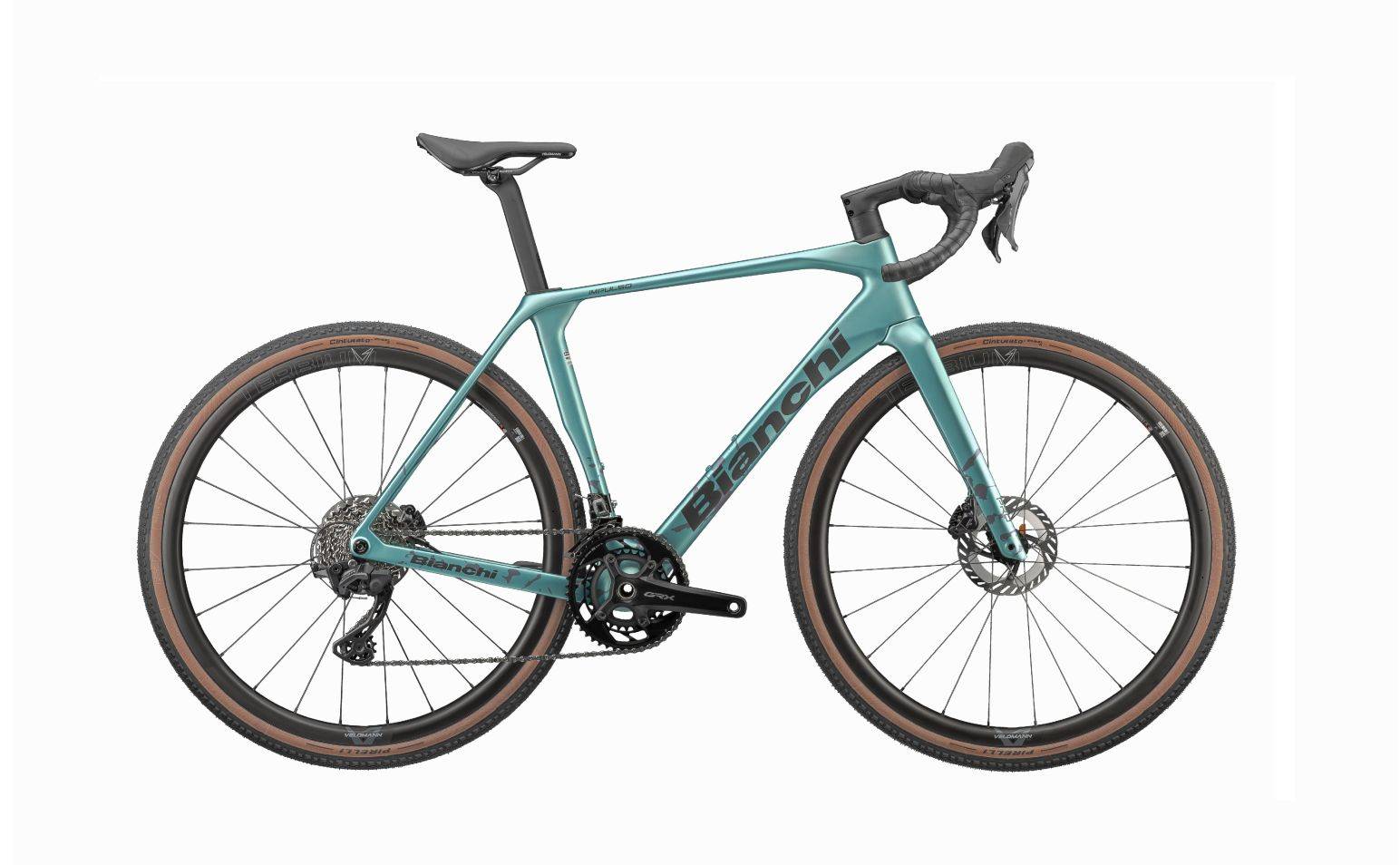 Bianchi Impulso PRO 2026 - Shimano GRX Di2 1x12sp - Velomann Terbium 30 Carbon Gravel (Lite) - 008 / MD / G6 – Celeste Metallic camo / Graphite Full Matt