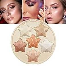 Shimmer Highlighter,Glitter Powder Palett för naturlig look - Ansiktssminkning för perfekt näsa för hem, arbete, resor, samling, shopping, dejting