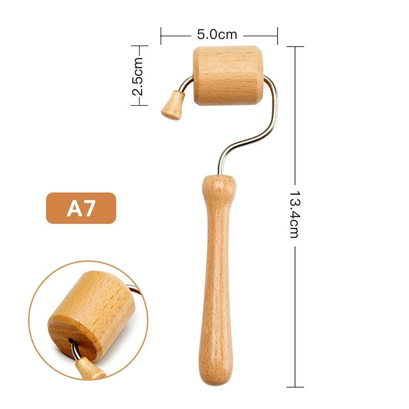 Face Massager Maderoterapia Face Roller Mini Wood - A7