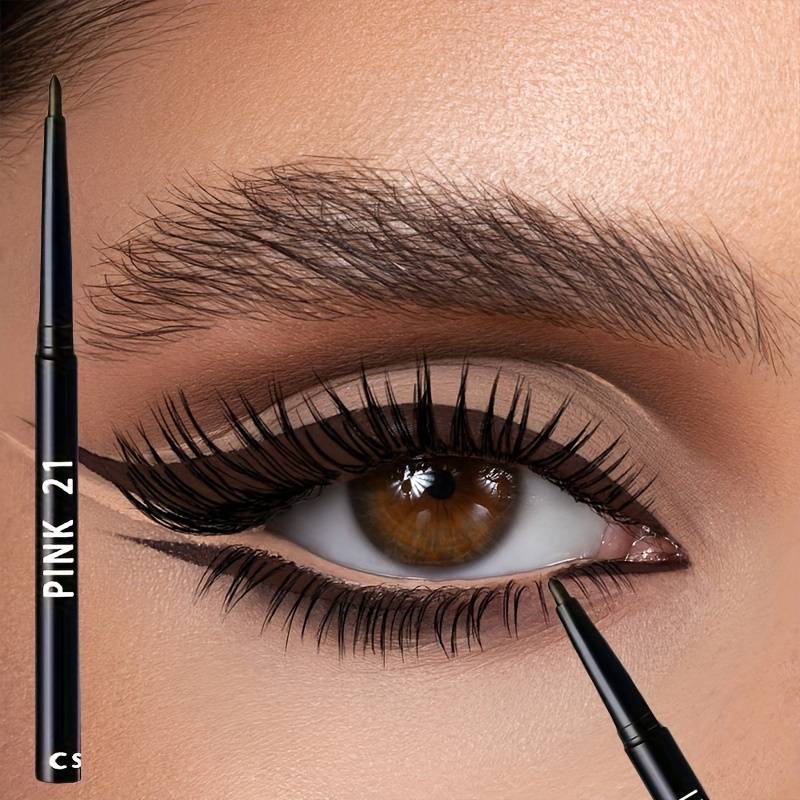 TEMU Waterproof And Sweat-proof Black Eyeliner - Long-lasting, , For A Makeup - Black