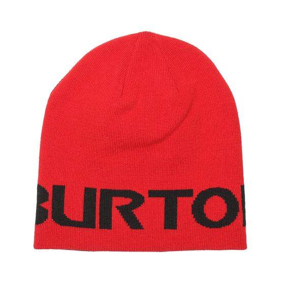 Burton - Svart traditionalbeanie Beanie - Billboard Process Red/True Black Beanie @ Hatstore