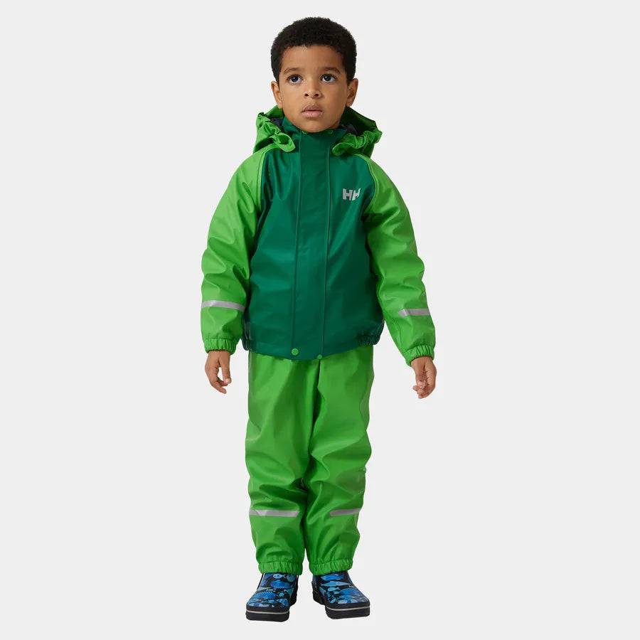 Helly Hansen Kids’ Bergen Fleece-Lined Rain Set 2.0 Regnsæt Børn - Clover - Clover / 134 cm / 9 år